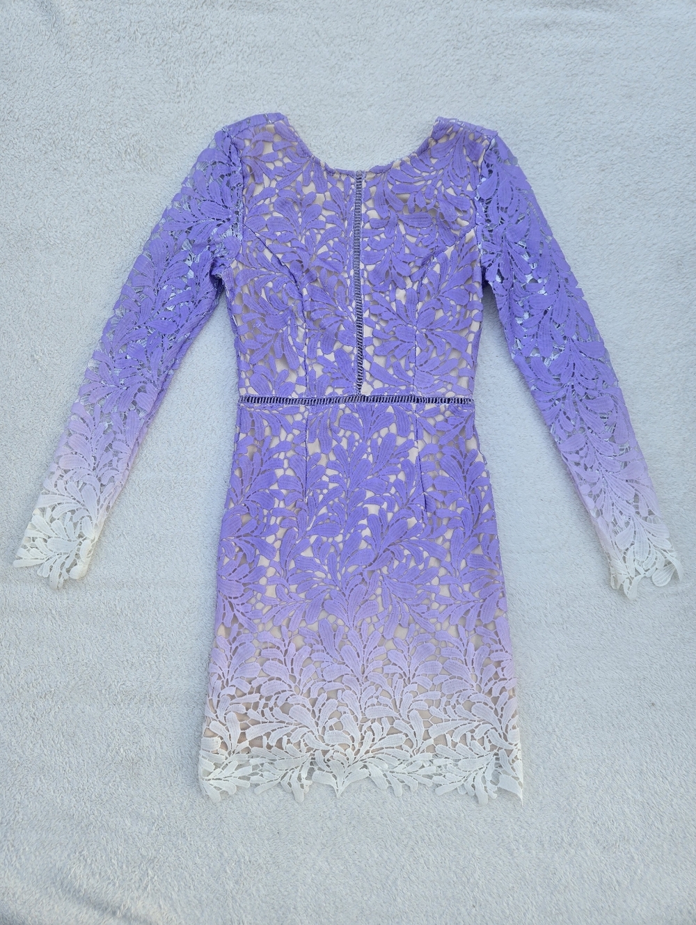 Hello Molly "Illuminate Me" Lavender Ombré Lace Mini Dress -Size Xs-Small (6)